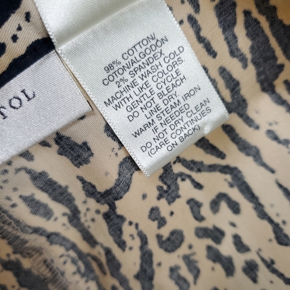 New Susan Bristol Leopard Print Cotton Spandex Pants Size 8 Petite - Picture 12 of 13